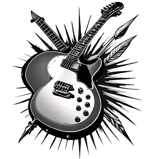 Arrow And Guitar Split