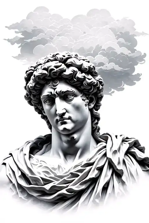 Roman Statue Clouds