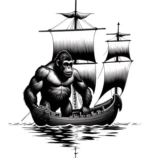 I Want A Tattoo Of A Gorilla On All Fours And A Viking Ship On Ogt