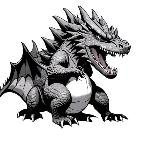 Charazard Pregnant With Godzilla