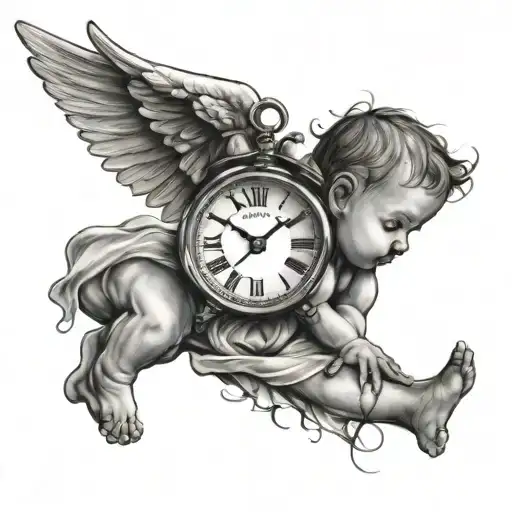 Baby An Angel And A Clock