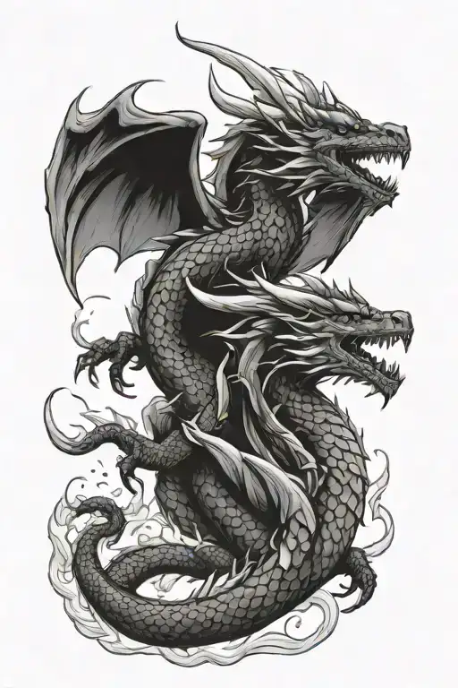 Twin Dragon Breathing Fire