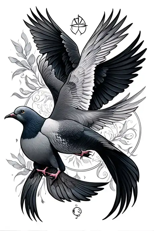 2 Doves And Pisces Zodiac Sign