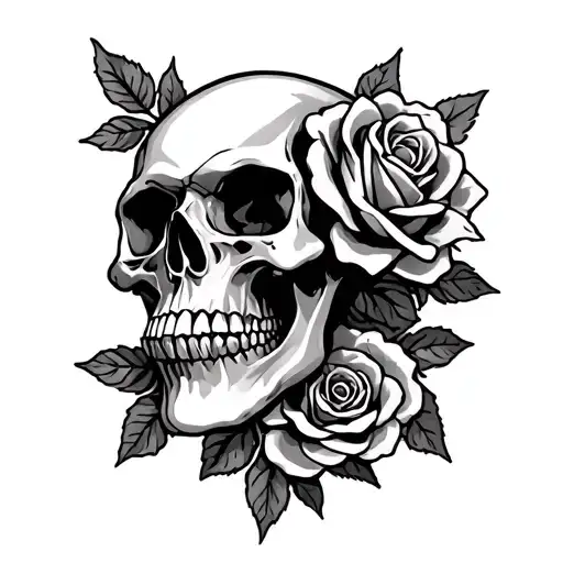 Celtic Skulls And Roses
