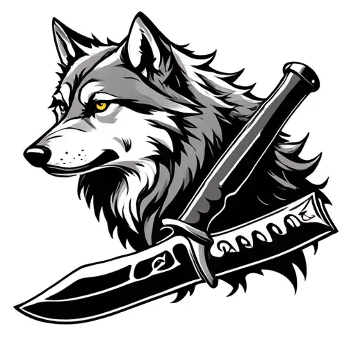 Wolf And Knife