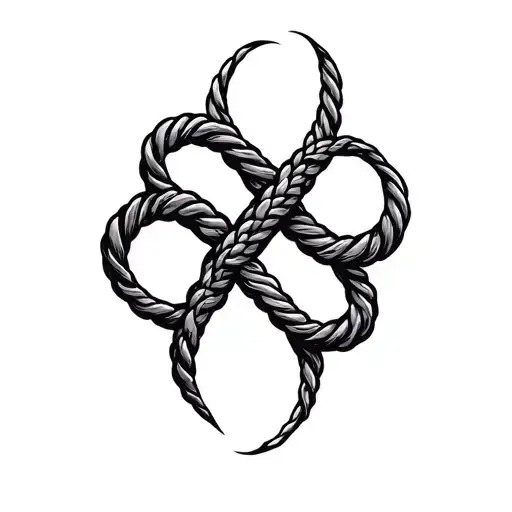 Bdsm Symbol Combined Rope Line