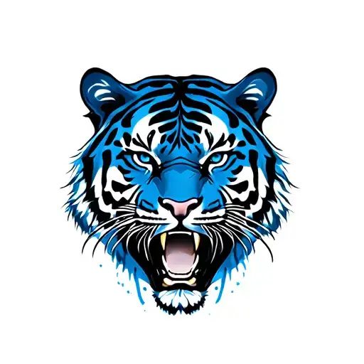 Fierce Blue Full Tiger Back