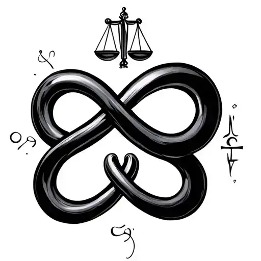 Infinity Sign With Gemini And Libra Zodiac Sign