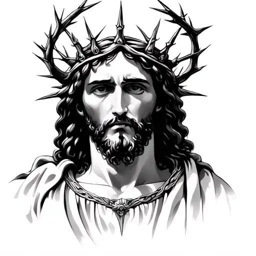 Jesus With Thorns Crown