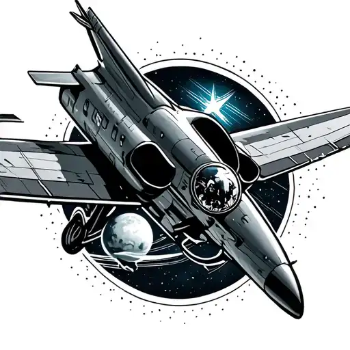 Airplane And Space And Guns