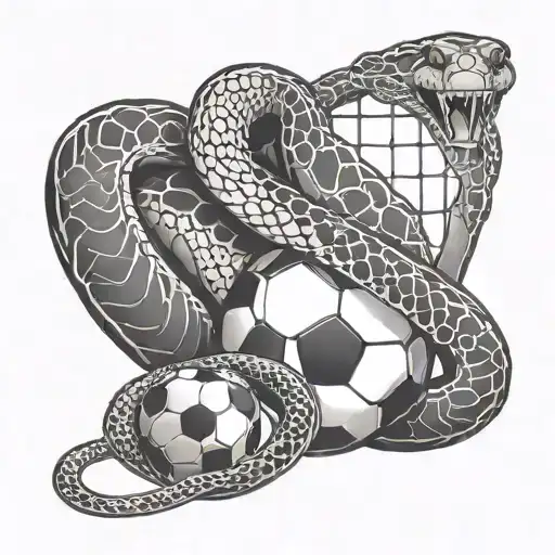 Snake With A Soccer Ball