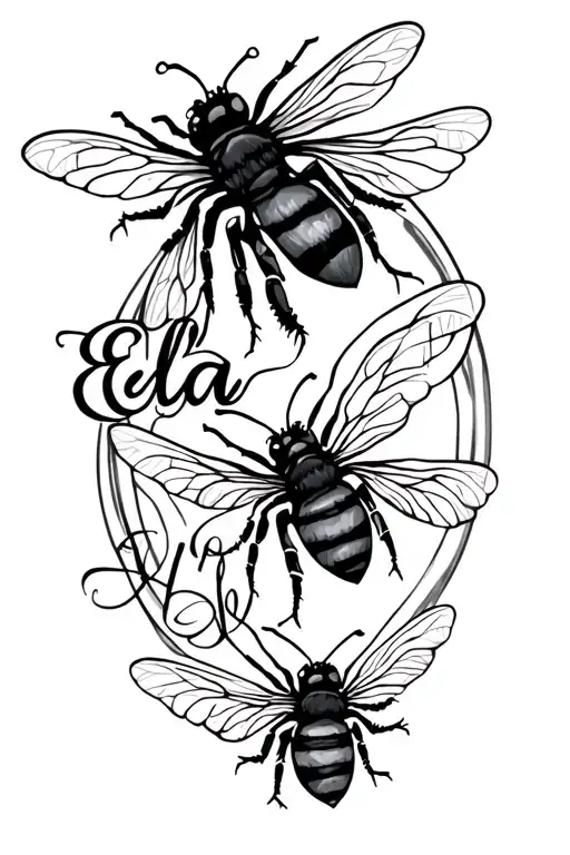 Daughter Ella Name With Bees