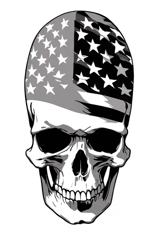 American Flag Skull
