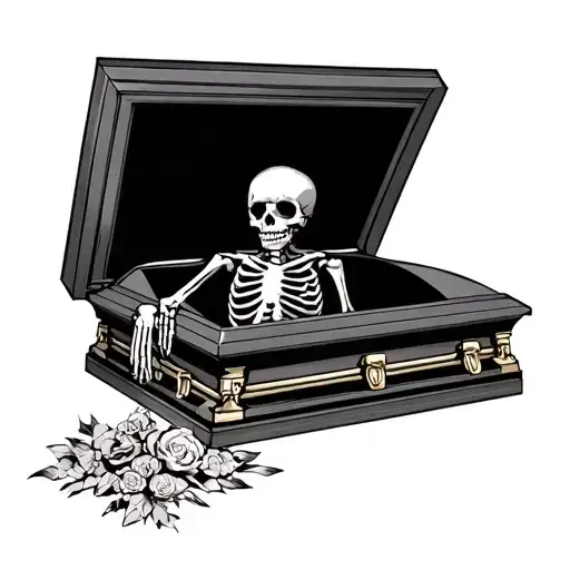 Skeleton In Casket