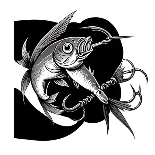 Duff Hunting And Fishing Hooks In One Hand Middle