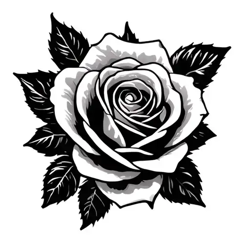 Rose Jade Name Tattoo Design