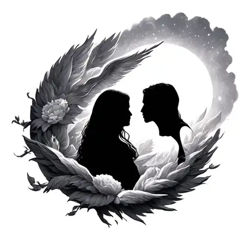 Silhouette Looking Down From Heaven