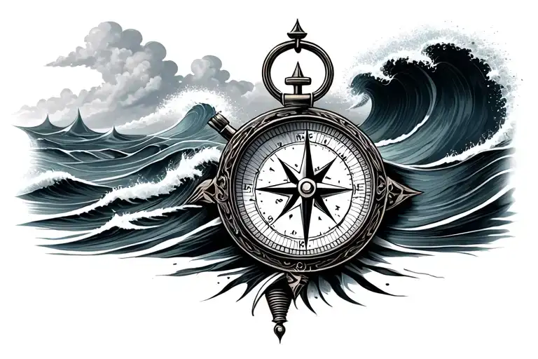 Compass And Waves