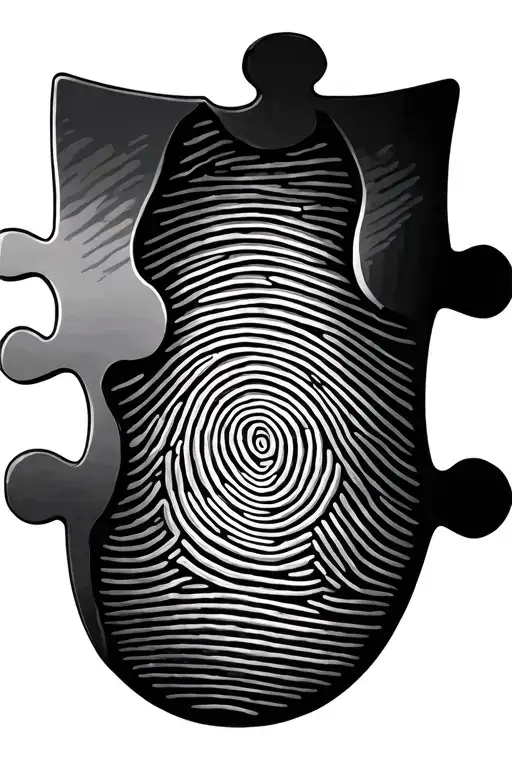 Fingerprint In A Puzzle Piece