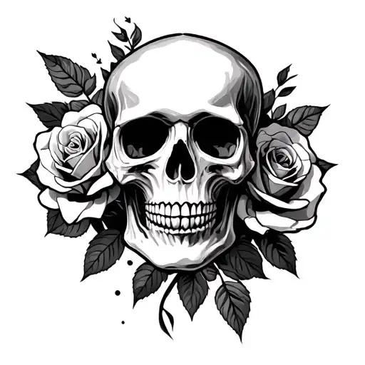 Skull And Roses