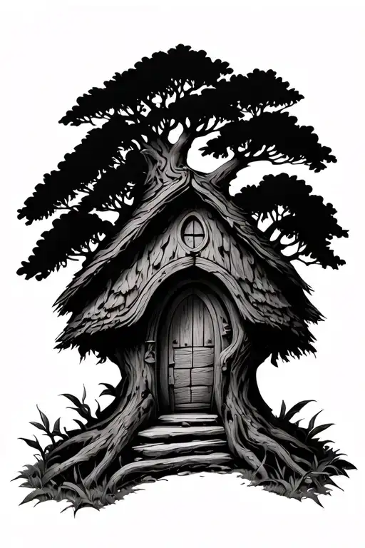 Hobbit House Under A Tree