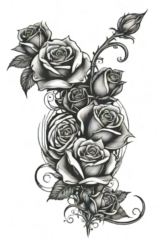 Abstract Love Symbolism And Roses