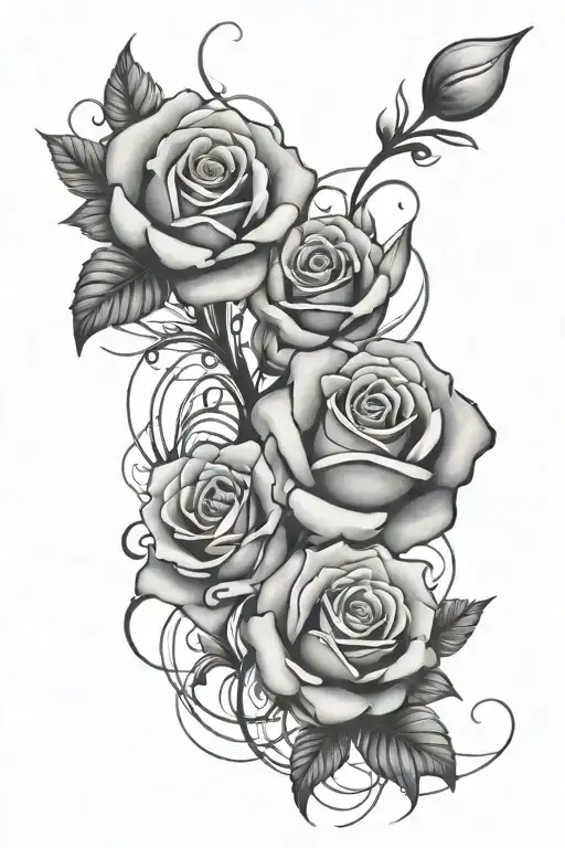 Abstract Love Symbolism And Roses