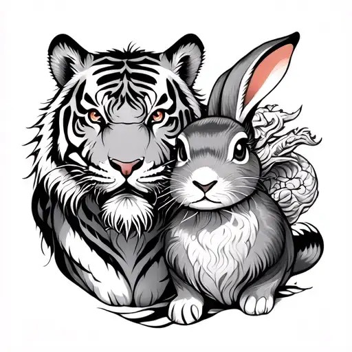 Tiger And Rabbit And Dragon Japanese