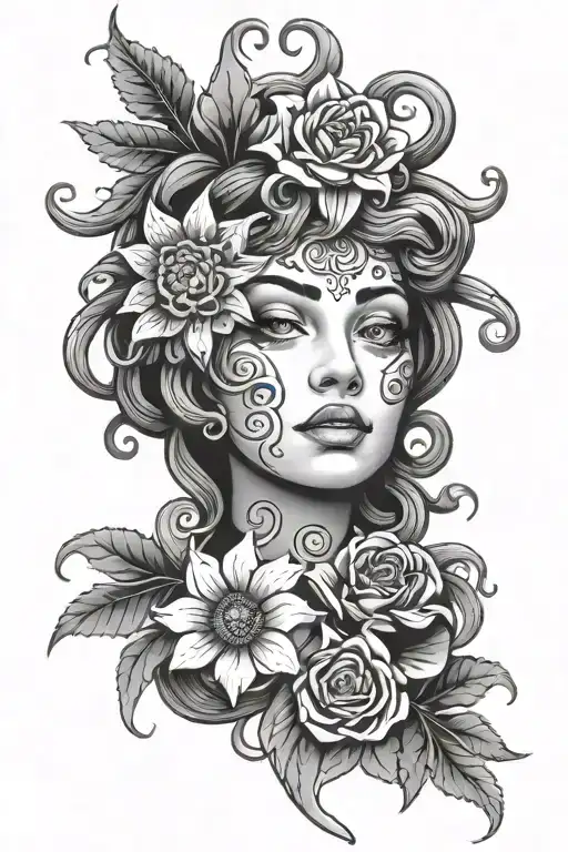 Cross Flower Medusa Head