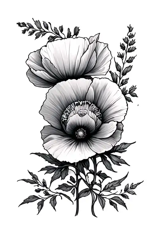 Word Interlinked With Poppy's Leading Out Of It