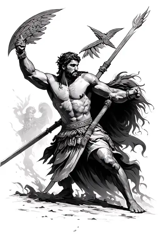 Athenian Warrior Battling