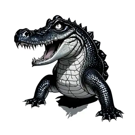 Full Length Alligator Sexy Goth