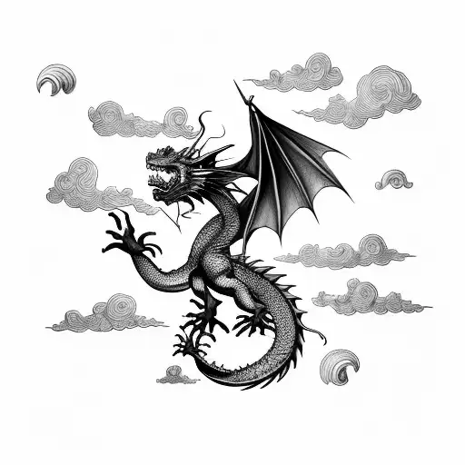 Dragon In Clouds