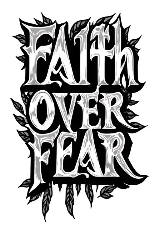 Faith Over Fear In Hebrew Letters