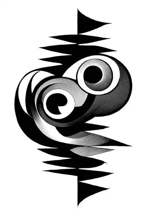 Thin Line Geo Symteric Shapes Representing Strength