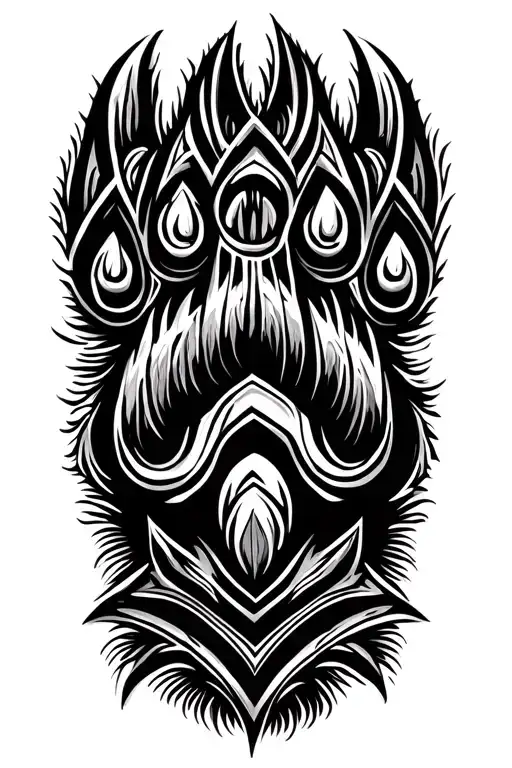 Polynesian Tribal Bear Paw