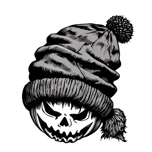 Pumpkin With Bobble Hat