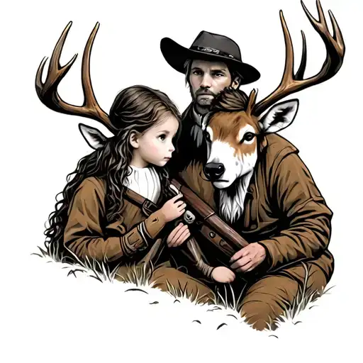 Hunting With Son And Daughter