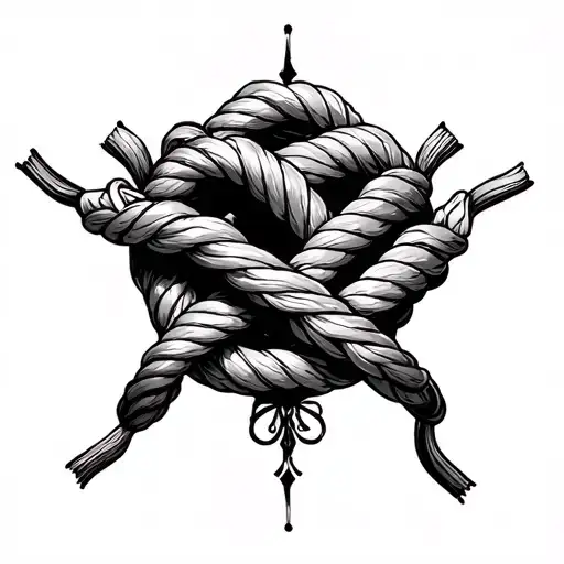 Three Cords Intertwined Together Symbolizing The Client's Marriage And Faith