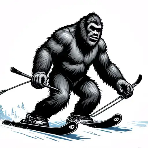 Skiing Bigfoot