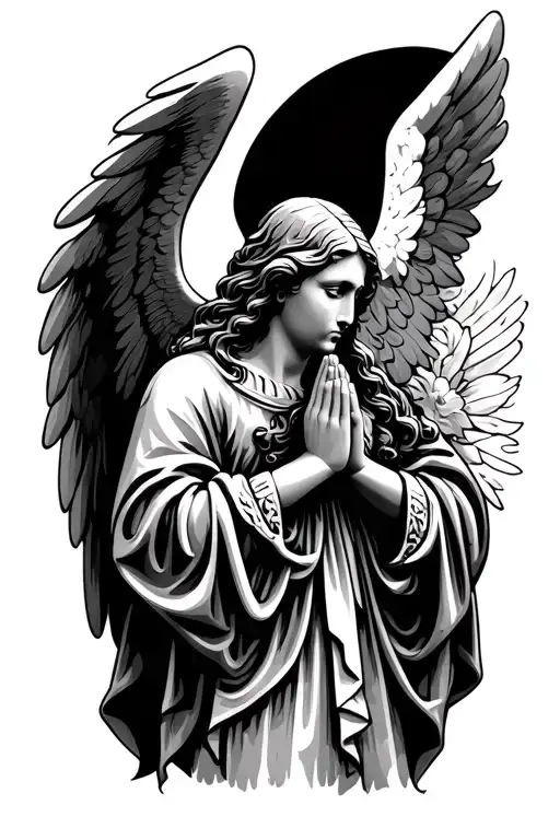 Guardian Angel Praying Hands