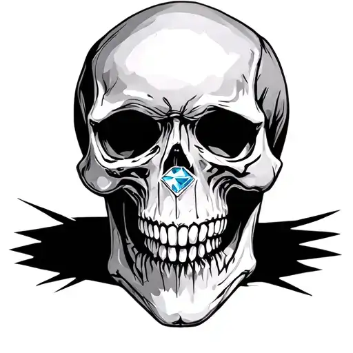 Skull With Diamond Tooth