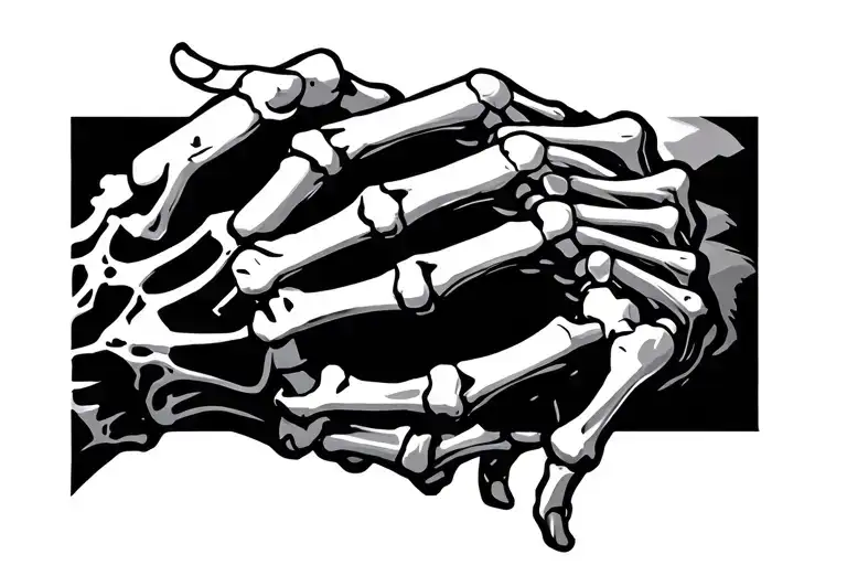 Skeleton Hand Holding
