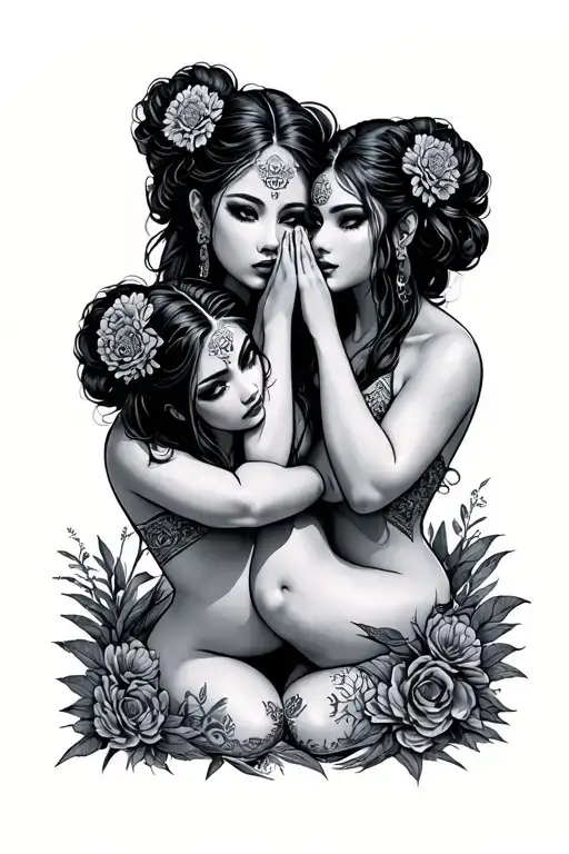 3 Chincana Females Hear No Evil See No Evil Speak No Evil
