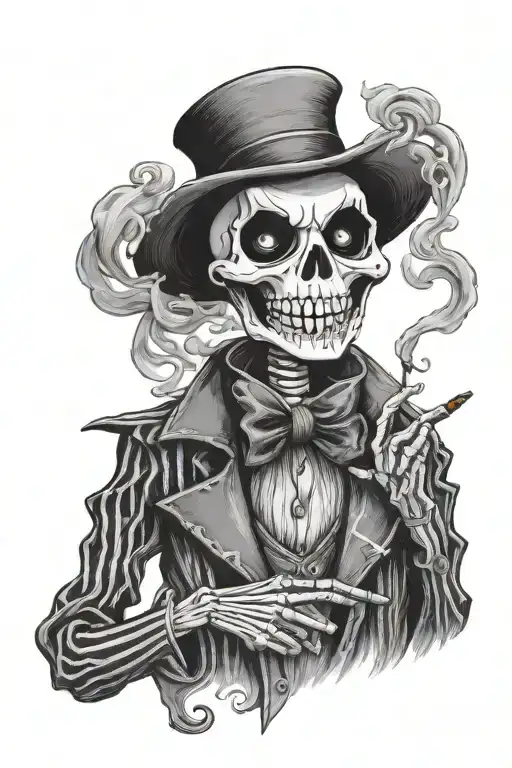 Jack Skeleton Smoking