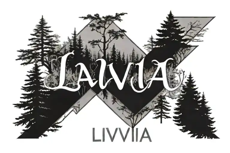 Livia Name With Forest