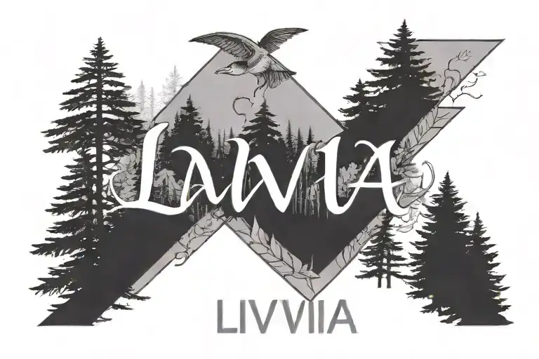Livia Name With Forest