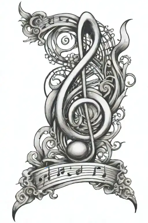 Music Note Intertwined