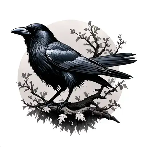 Rowan Tree With Raven