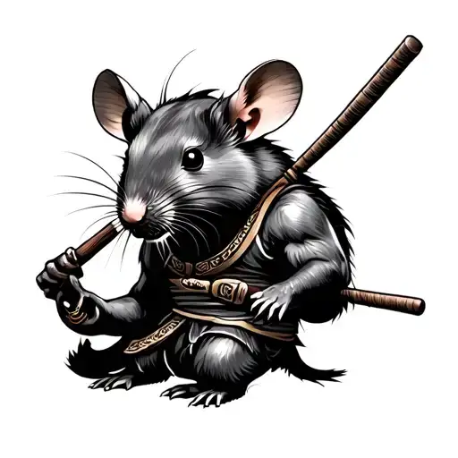 Samurai Rat Playing